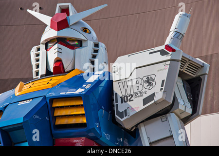 Gundam Replica a Tokyo in Giappone. Foto Stock