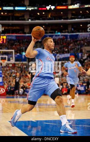 Los Angeles, California, USA. 22 Dic, 2013. Blake Griffin #32 del Clippers in azione durante il gioco NBA tra i Los Angeles Clippers e il Minnesota Timberwolves al Staples Center di Los Angeles, California. Charles Baus/CSM/Alamy Live News Foto Stock