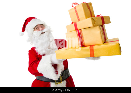 Babbo Natale con i regali di Natale Foto Stock