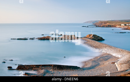 Bude Breakwater, Cornwall Foto Stock