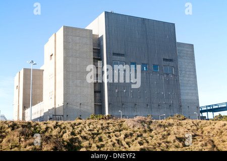 Smantellata reattore Magnox centrale nucleare Sizewell A, vicino a Leiston, Suffolk, Inghilterra Foto Stock