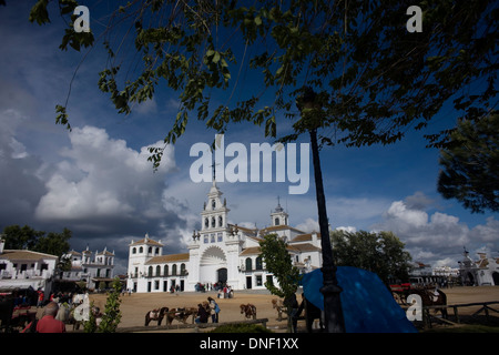 Nostra Signora del Rocio santuario, Almonte, Huelva, Andalusia, Spagna Foto Stock