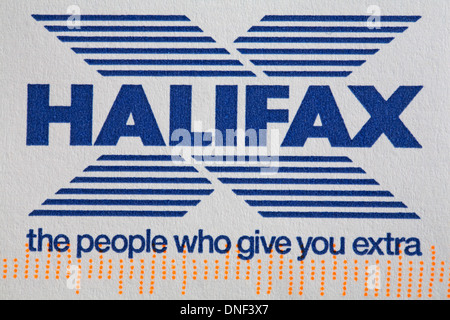 Halifax le persone che ti danno un logo extra sulla busta - UK Foto Stock