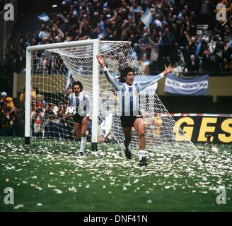 25.06.1978 Buenos Aires Argentina. Mario Kempes Argentina versus Holland 1978. Argentina versus Holland 3:1 Foto Stock