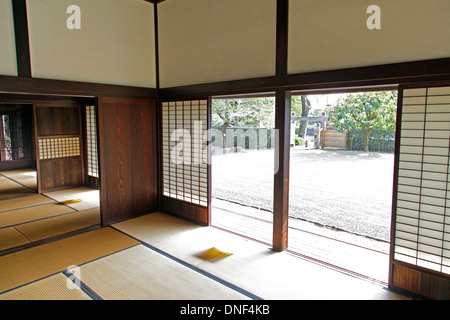 Interno della vecchia casa giapponese Tokyo Giappone Foto Stock