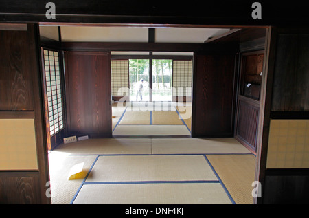 Interno della vecchia casa giapponese Tokyo Giappone Foto Stock