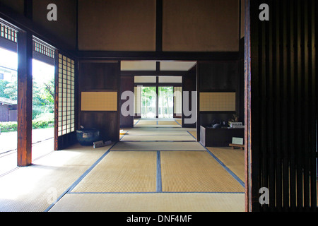 Interno della vecchia casa giapponese Tokyo Giappone Foto Stock