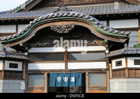 Ingresso anteriore del Sento bagno giapponese casa a Edo : Tokyo Museo Architettonico all'aperto Foto Stock