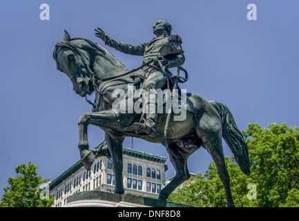 GEORGE WASHINGTON STATUA UNION SQUARE DI NEW YORK CITY NEW YORK STATI UNITI D'AMERICA Foto Stock