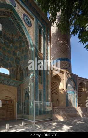 Ingresso khanqah, Santuario di Shaikh Abd al-Samad, Natanz, Iran Foto Stock