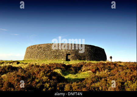 Grainan di Aileach stone Fort Burt, County Donegal, Irlanda. Foto Stock