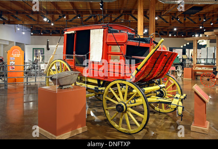 Stagecoach, mostra permanente, Nuovo Messico Farm e Ranch Heritage Museum, Las Cruces, Nuovo Messico USA Foto Stock