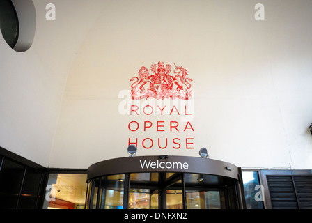 Royal Opera House ingresso, Covent Garden. Foto Stock