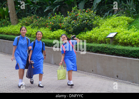 Hong Kong Cina,HK,Asia,Cinese,Orientale,Isola,Centrale,Parco di Hong Kong,paesaggio,Asian teen teen teenager girl girls,youngster,female kids Foto Stock