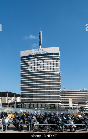 BARCELLONA, SPAGNA - 13 SETTEMBRE 2013: Vista esterna del Gran Hotel Torre Catalunya Foto Stock