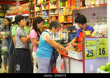 Hong Kong Cina,HK,Asia,Cinese,Orientale,Isola,North Point,Marble Road Market,mercato,stallo,bancarelle,stand,stand,stand,venditore,venditori,mercantile,mercato,st Foto Stock