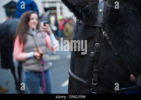 Golden Valley Boxing Day raduno di suoneria in Hay-on-Wye Powys Wales UK Foto Stock