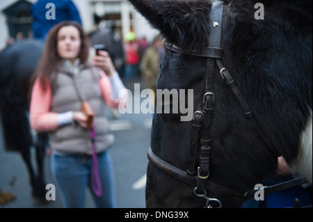 Golden Valley Boxing Day raduno di suoneria in Hay-on-Wye Powys Wales UK Foto Stock