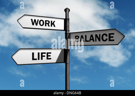 Equilibrio tra lavoro e vita familiare scelte Foto Stock