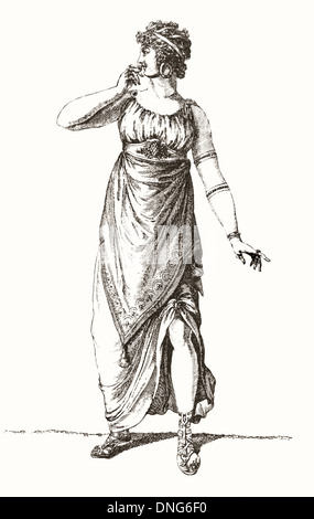 Madame Tallien in Grecian costume. Thérésa Cabarrus, Madame Tallien, 1773 - 1835. Francese figura sociale durante la Rivoluzione ... Foto Stock