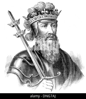 Edward III, 1312 - 1377, re d'Inghilterra, Eduard III., 1312 - 1377, la guerra von 1327 bis 1377 König von England und Wales Foto Stock