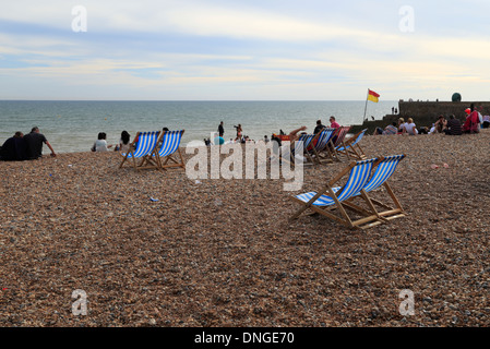 La spiaggia di Brighton, East Sussex, Regno Unito Foto Stock