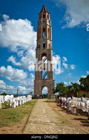 Manaca Iznaga torre in la Valle de los Ingenios Foto Stock