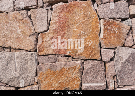 Dettagli di un muro di macerie nei vigneti da Radebeul vicino a Dresda, distretto amministrativo di Meissen, in Sassonia, Germania, Europa Foto Stock