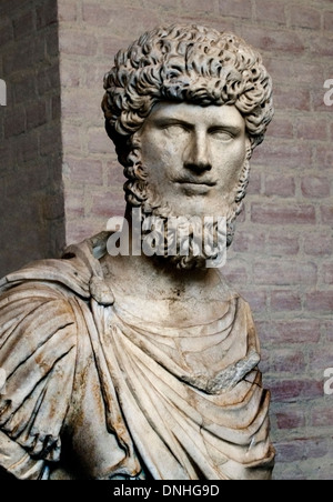Lucius Aurelius Verus 169 fu imperatore romano dal 161 fino alla sua morte nel 169, accanto al fratello adottivo Marcus Aurelius, Roma, Italia, Ital Foto Stock