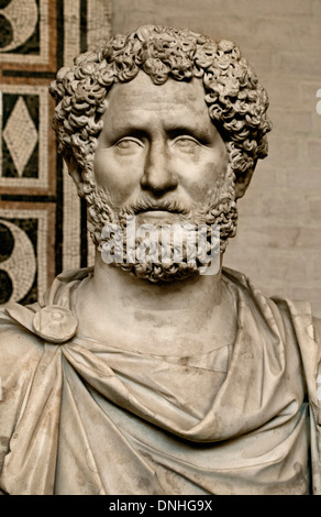 Ritratto dell'Imperatore Lucius Verus. Marmo, ca. 161-170 d.c. Dal romano Roma Roma Italy Italian Foto Stock