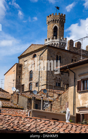 Edificio storico in una città vecchia, Volterra, in provincia di Pisa, Toscana, Italia Foto Stock