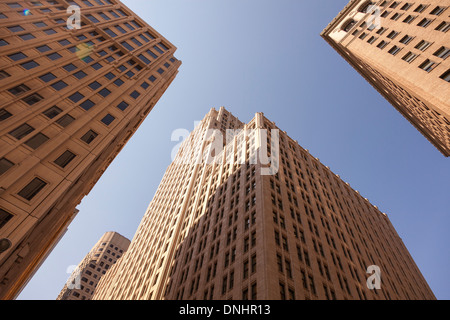 Alti torri nel quartiere finanziario,San Francisco, California, Stati Uniti d'America Foto Stock