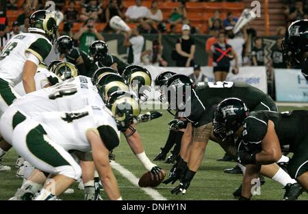 Honolulu, HI, STATI UNITI D'AMERICA. 26 ott 2013. Ottobre 26, 2013 - azione tra la Colorado State Rams e Hawaii Rainbow Warriors all'Aloha Stadium di Honolulu, HI. © csm/Alamy Live News Foto Stock