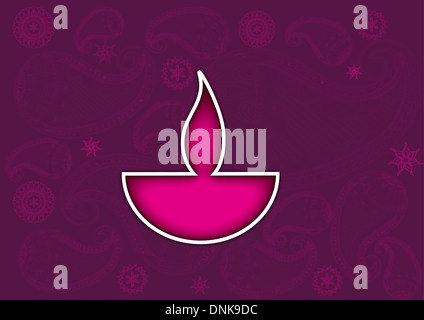 Diwali olio lampada isolato su sfondo colorato