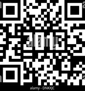 2013 Anno nuovo contatore, codice QR vettore. Illustrazione Vettoriale