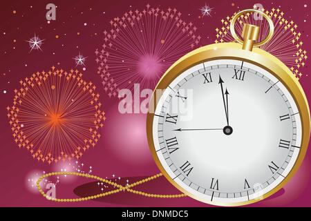 Un vettore illustrazione del nuovo anno celebrazione Illustrazione Vettoriale