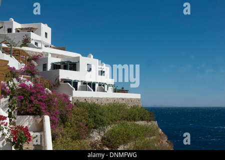 Griechenland, Insel Tilos, Hafenort Livadia, Hotel Ilidi Rock Foto Stock