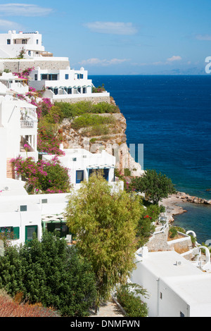 Griechenland, Insel Tilos, Hafenort Livadia, Hotel Ilidi Rock Foto Stock