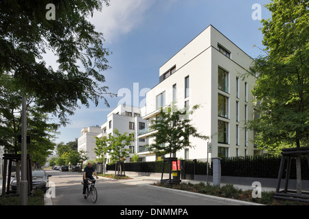 Berlino, Germania, la costruzione di nuove case a schiera in Clara- Wieck-Straße Foto Stock