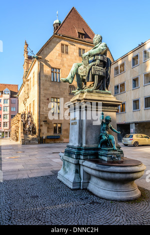 Memoriale di Robert Mayer (1814-1878), un medico tedesco e fisico, uno dei fondatori della termodinamica, Heilbronn Germania Foto Stock