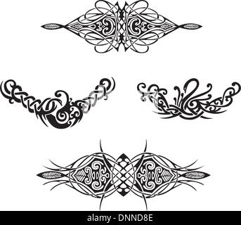 Vignette decorative. Set di vettore. Illustrazione Vettoriale