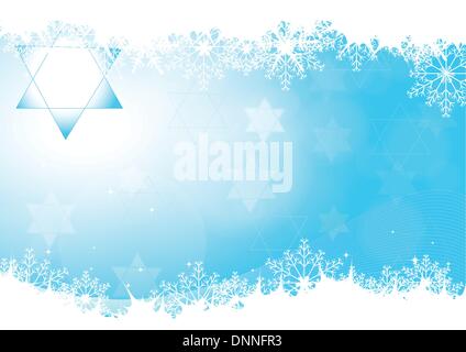 Abstract blu su sfondo Hanukkah Illustrazione Vettoriale