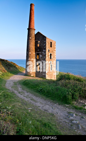 Wheal prosperare - un vecchio in disuso ed abbandonato il Cornish miniera di stagno che fa parte del ricco patrimonio di mining in Cornovaglia Foto Stock