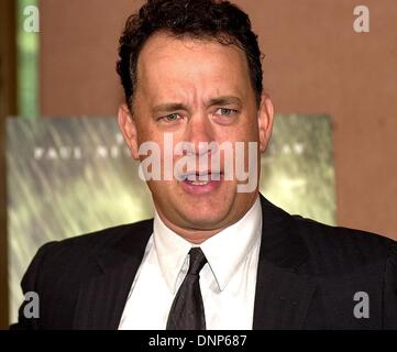 La stella di Hollywood Tom Hanks arriva per la presentazione del suo nuovo film "Strada di perdizione" di Berlino. Foto Stock