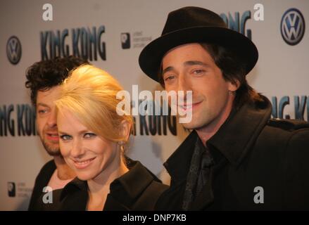 Adrien Brody al premiere europeo di "King Kong" il 7 di febbraio nel 2005. Foto Stock