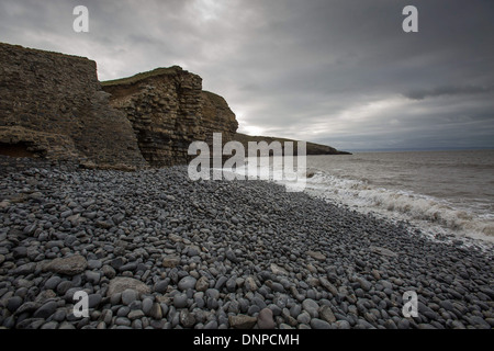 Scogliere Southerndown in Galles. Foto Stock