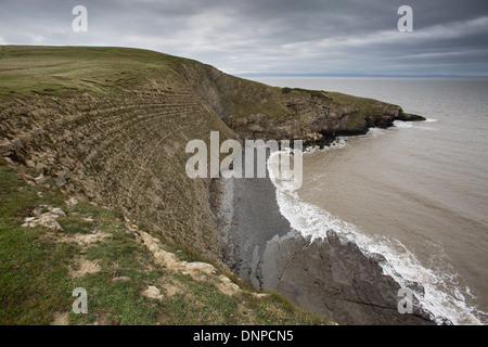 Scogliere Southerndown in Galles. Foto Stock