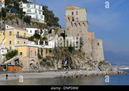 Cetara villaggio sulla costa di Amalfi. Foto Stock