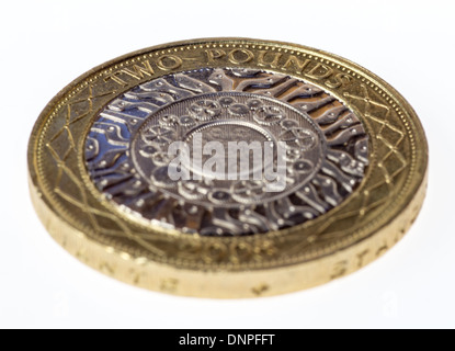 Due British pound coin Foto Stock