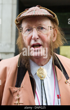 Racing pundit John McCririck Ex Channel Four Television Foto Stock